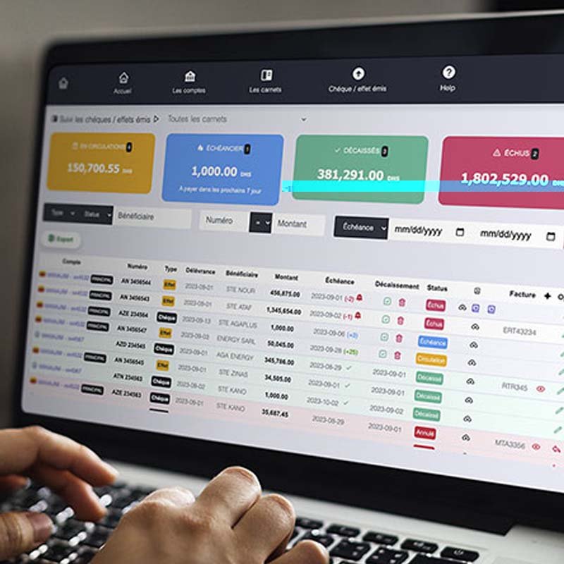 أدوات إدارة الحسابات البنكية في لبنكة